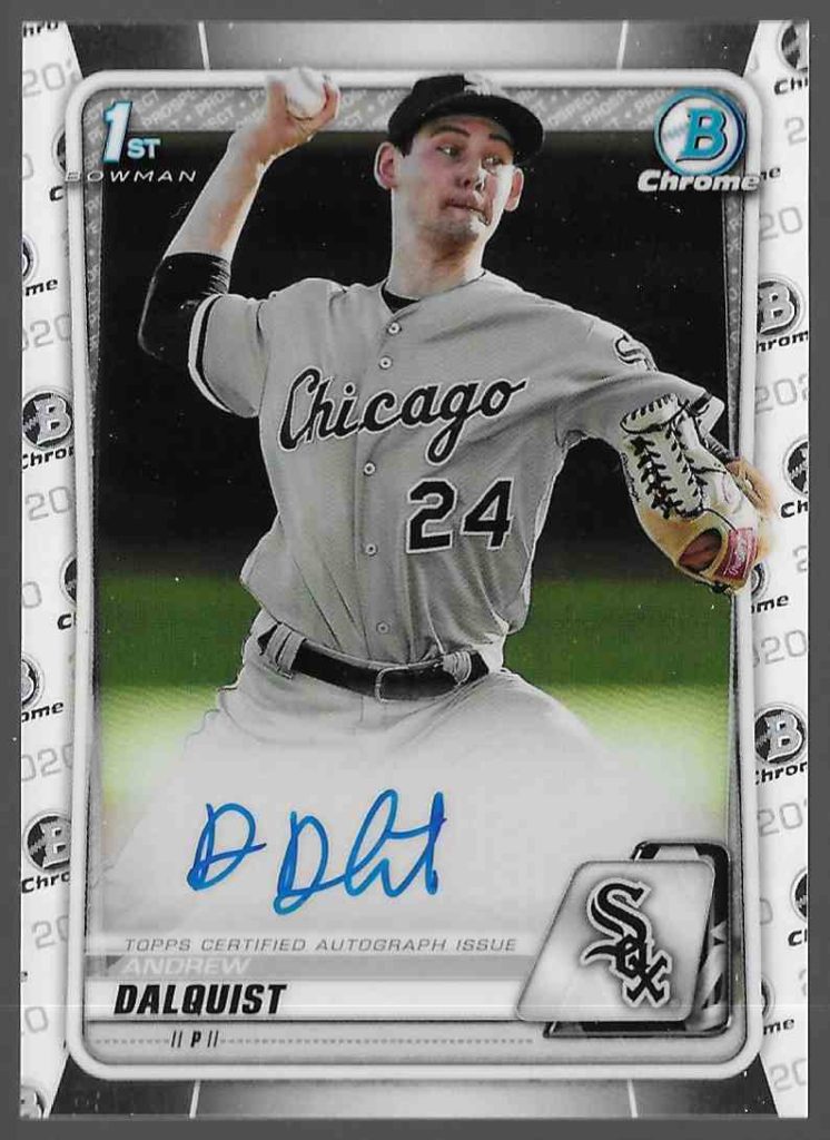 2020 Bowman Chrome Prospect Autographs CPA-AD Andrew Dalquist